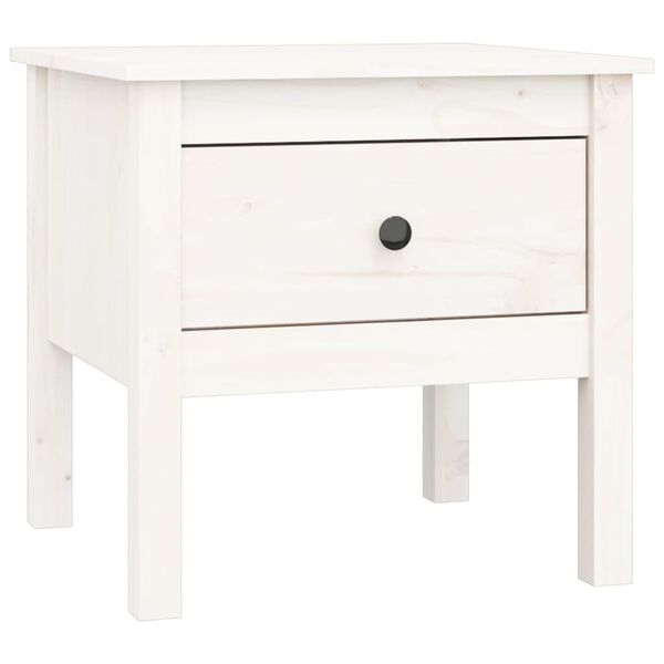 vidaXL Side Tables 2 pcs White 50x50x49 cm Solid Wood Pine