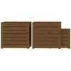 vidaXL 3 Piece Garden Box Set Honey Brown Solid Wood Pine