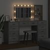 vidaXL Dressing Table with Drawer 3 pcs Concrete Grey Engineered Wood