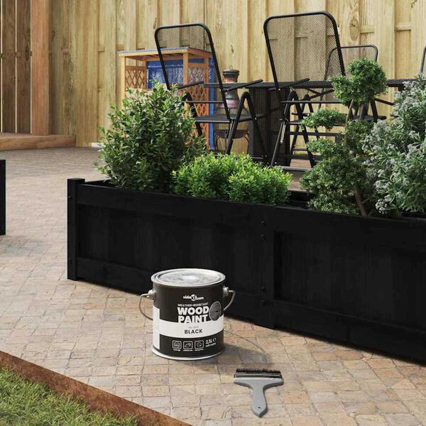 vidaXL Wood Paint Black 16.5 x 16.5 x 15.9 cm Wall Print