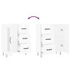 vidaXL Sideboard High Gloss White 69.5x34x90 cm Engineered Wood