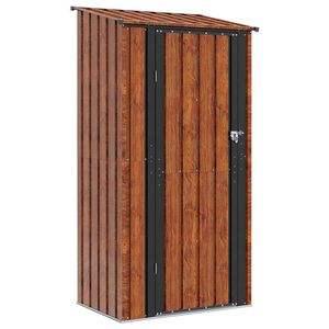 vidaXL Garden Sheds Brown 103 x 74 x 200 cm Metal