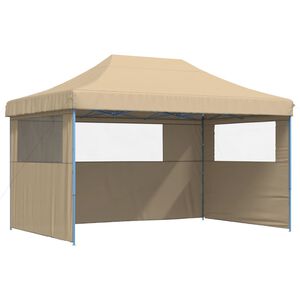 vidaXL Party Tent 440 x 292 x 315 cm Beige with Blue Frame