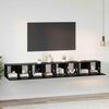 vidaXL TV Cabinet Set 4 pcs Black Oak 60 x 30 x 30 cm Engineered Wood