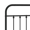 vidaXL Metal Bed Frame without Mattress with Footboard Black 183x213cm