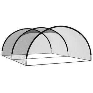 vidaXL Baseball Batting Cage Net Black 600x400x250 cm Polyester
