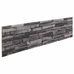 vidaXL Wall Panels 10 pcs Anthracite 100 x 25 cm EPS Foam