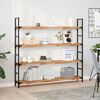 vidaXL Floating Shelf 120x20x4 cm Oil Finished Solid Wood Acacia