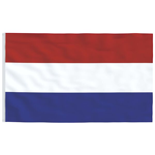 vidaXL Netherlands Flag and Pole 5.55 m Aluminium