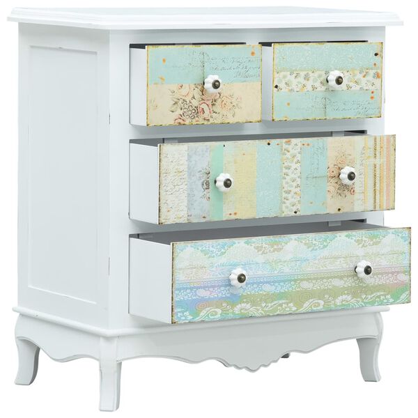 vidaXL Sideboard with 4 Drawers White 65.5x35x68 cm MDF