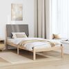 vidaXL Bed frame Brown and taupe 100 x 200 cm Solid pine wood