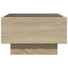 vidaXL Coffee Table with LED Sonoma Oak 50x50x30 cm Engineered Wood