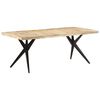 vidaXL Dining Table 200x90x76 cm Rough Mango Wood
