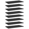 vidaXL Bookshelf Boards 8 pcs High Gloss Black 60x30x1.5 cm Engineered Wood