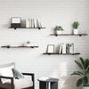 vidaXL Wall Shelves 4 pcs Smoked Oak 100x20x1.5 cm Engineered Wood