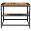 vidaXL Coffee Table Old Wood 51 x 50 x 40 cm Engineered Wood and Steel