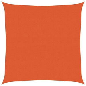 vidaXL Sunshade Sail 160 g/m&sup2; Square Orange 4x4 m HDPE