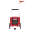 vidaXL Pet Bike Trailer Red Oxford Fabric and Iron