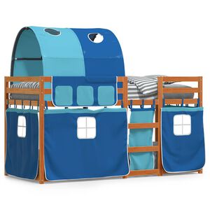 vidaXL Bunk Bed without Mattress Blue 90x200 cm Solid Wood Pine