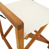 vidaXL Folding Director Chairs 2 pcs Cream White Fabric