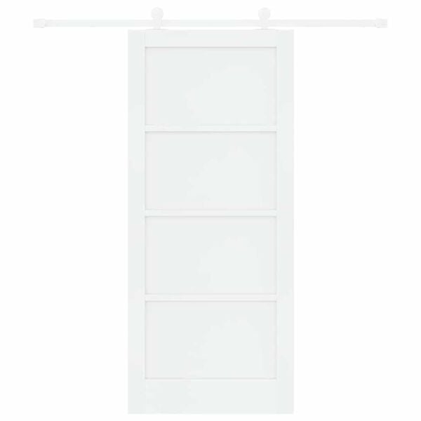 vidaXL Sliding Door White 86 x 198.5 cm Solid Pine Wood