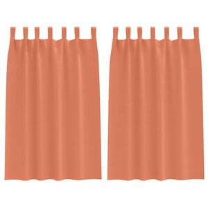 vidaXL Blackout Curtains with Rings 2 pcs Terracotta 175 x 140 cm