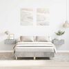 vidaXL Bed Frame No Mattress Concrete Grey 140x190 cm Engineered Wood