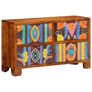 vidaXL Shoe Cabinet with Door Brown 90 x 35 x 55 cm Solid Acacia Wood