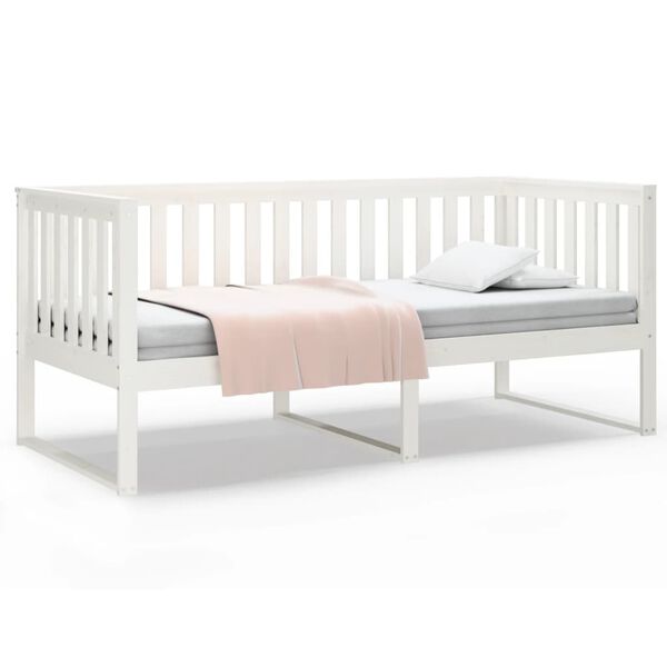 vidaXL Day Bed without Mattress White 100x200 cm Solid Wood Pine