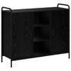 vidaXL Sideboard Black Oak 98.5 x 33 x 81 cm Engineered Wood