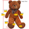 vidaXL XXL Soft Plush Teddy Bear Toy Brown 160 cm