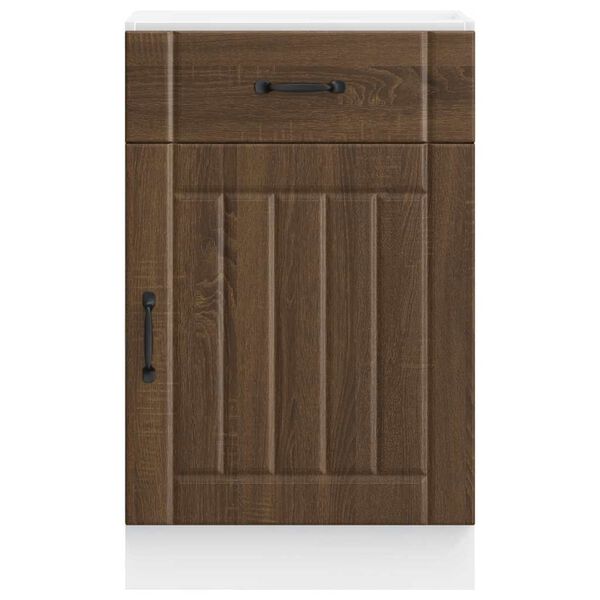 vidaXL Kitchen Base Cabinet Lucca Brown Oak Engineered Wood