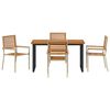 vidaXL Garden Dining Set 5 pcs Beige Solid Acacia Wood