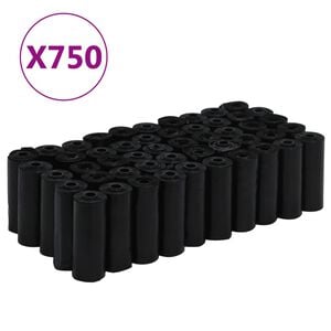 vidaXL Dog Poop Bags 750 pcs Black 30x20 cm PE