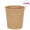 vidaXL Paper Coffee Cups 1000 pcs 4oz 100ml Brown