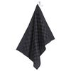 vidaXL 50 Piece Towel Set Black and Grey Cotton