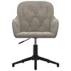 vidaXL Dining Chair 2 pcs Light Grey 55 x 59.5 x 77 cm Velvet