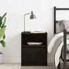 vidaXL Bedside Cabinet Black oak 40 x 40 x 50 cm Engineered wood