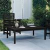vidaXL Garden Table Black 121x82.5x45 cm Solid Wood Pine
