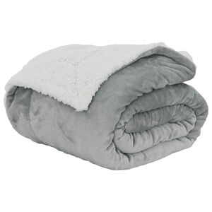 vidaXL Throw Blanket Grey 150 x 200 cm 1.64 kg Fleece