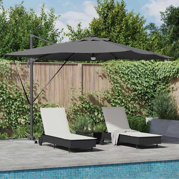 vidaXL Roma Parasol Anthracite 286 x 285 x 270 cm