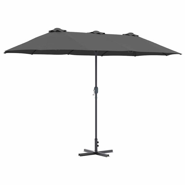 vidaXL Garden Parasol Anthracite 370 x 197 x 239 cm