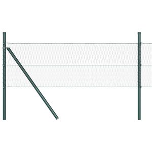 vidaXL Hexagonal Fence Ground Fix 50 x 0.8 m PVC-Coated Steel Grey