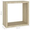 vidaXL Wall Cube Shelves 6 pcs Sonoma Oak 30x15x30 cm