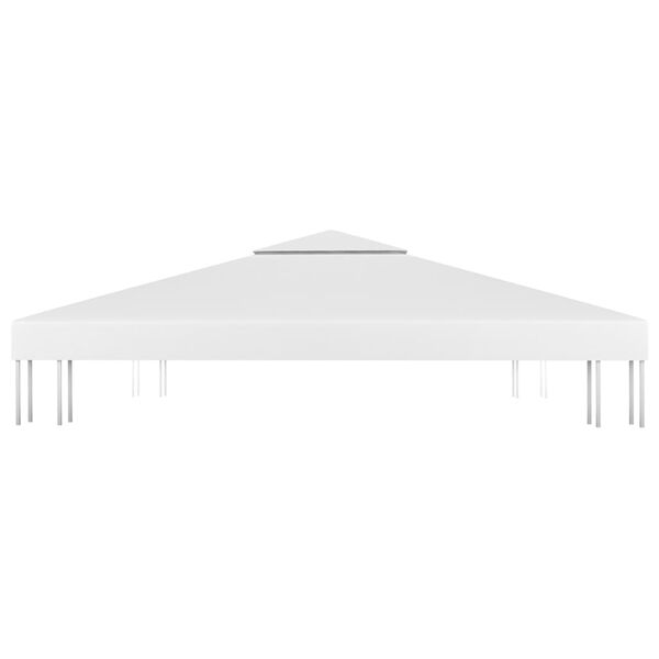 vidaXL 2-Tier Gazebo Top Cover 310 g/m² 3x3 m White