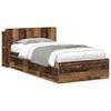vidaXL Bed Frame with Storage Old Wood 90 x 200 cm Engineered Wood