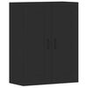 vidaXL Wall Mounted Cabinets 2 pcs Black Engineered Wood