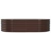 vidaXL Garden Raised Bed Galvanised Steel 152x80x36 cm Brown
