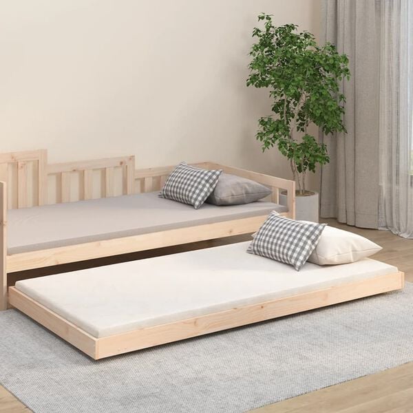 vidaXL Bed Frame without Mattress 100x200 cm Solid Wood Pine
