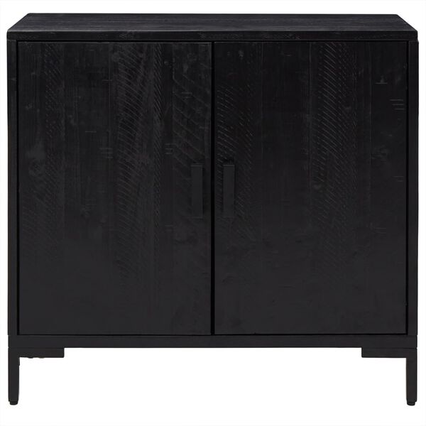 vidaXL Sideboard Black 75x35x70 cm Solid Pinewood